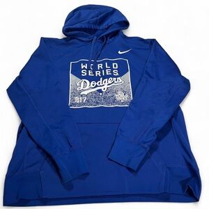 Los Angeles Dodgers Nike 2017 World Series On Field Pullover Hoodie XL